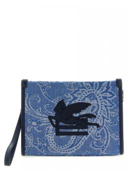 Etro - Light Blue Paisley clutch