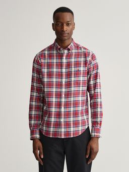 GANT - Men Red Checked Regular Fit Shirt