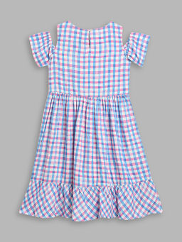 Blue Giraffe - Girls Blue Dress