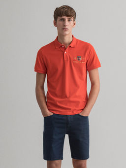 GANT - Red Solid Polo T-Shirt