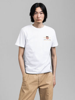 GANT - White Solid T-Shirt