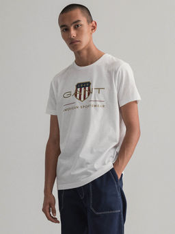 GANT - White Printed T-Shirt