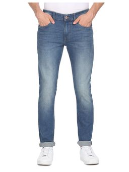 U.S. POLO ASSN. - Men Blue Stone Wash Brandon Slim Tapered Fit Jeans