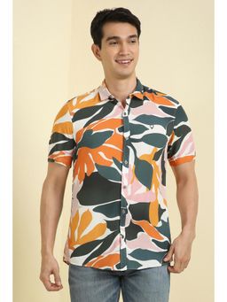 Allen Solly - Men Multi Custom Fit Print Half Sleeves Casual Shirts