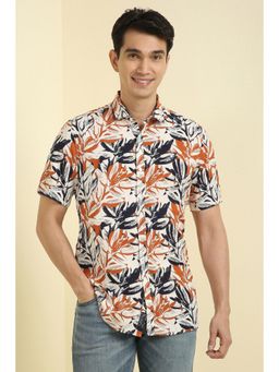Allen Solly - Men Multi Custom Fit Print Half Sleeves Casual Shirts