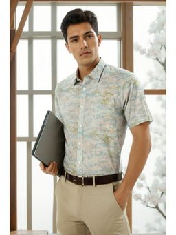 Louis Philippe - Men Multi Classic Fit Print Half Sleeves Formal Shirt