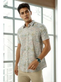Louis Philippe - Men Multi Slim Fit Print Half Sleeves Casual Shirt