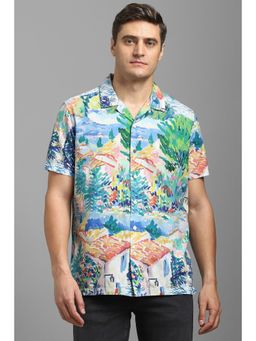 Louis Philippe - Men Multi Slim Fit Print Half Sleeves Casual Shirt