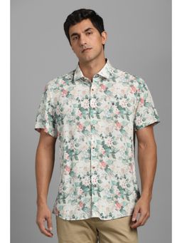 Louis Philippe - Men Multi Slim Fit Print Half Sleeves Casual Shirt