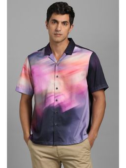 Louis Philippe - Men Multi Slim Fit Print Half Sleeves Casual Shirt