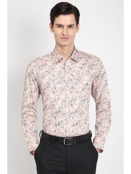 Peter England - Men Pink Regular Fit Full Sleeves Formal Shirt