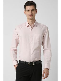 Peter England - Men Pink Regular Fit Full Sleeves Formal Shirt