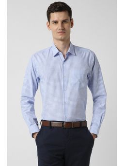 Peter England - Men Blue Regular Fit Full Sleeves Formal Shirt