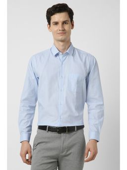 Peter England - Men Light Blue Regular Fit Full Sleeves Formal Shirt