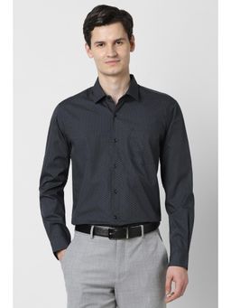 Peter England - Men Black Regular Fit Full Sleeves Formal Shirt