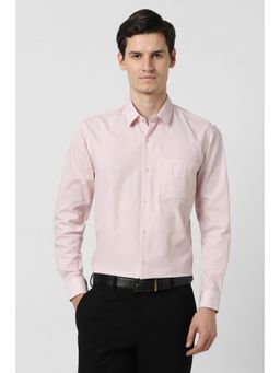 Peter England - Men Pink Slim Fit Full Sleeves Formal Shirt