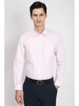 Peter England - Men Pink Slim Fit Full Sleeves Formal Shirt