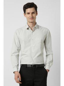 Peter England - Men Grey Slim Fit Full Sleeves Formal Shirt