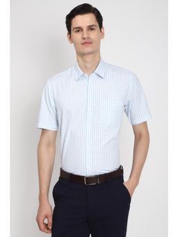 Peter England - Men White Regular Fit Half Sleeves Formal Shirt