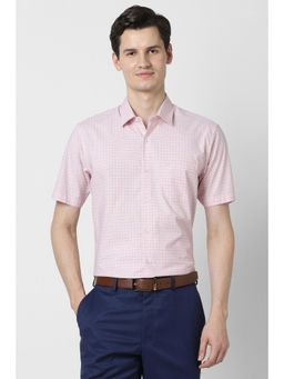 Peter England - Men Pink Regular Fit Half Sleeves Formal Shirt