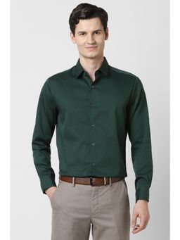 Peter England - Men Green Regular Fit Full Sleeves Formal Shirt