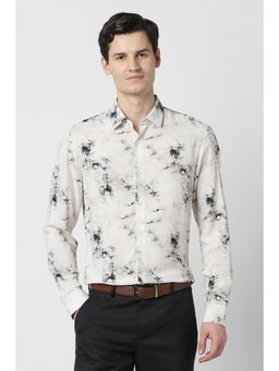 Peter England - Men White Slim Fit Full Sleeves Formal Shirt