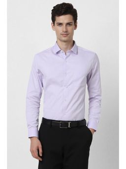 Peter England - Men Lilac Slim Fit Shirt