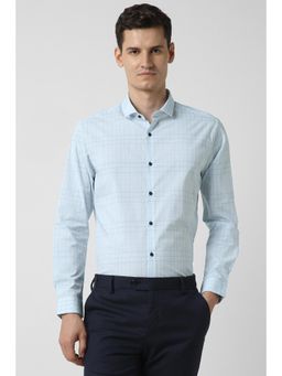 Peter England - Men Light Blue Slim Fit Full Sleeves Formal Shirt