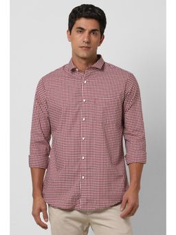 Peter England - Men Red Slim Fit Shirt
