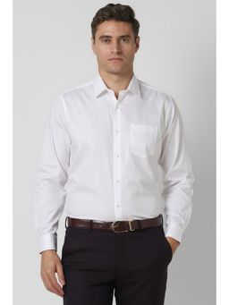 Van Heusen - Men White Regular Fit Textured Full Sleeves Wedding Shirt