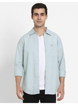 American Eagle - Men Green Everyday Poplin Button-Up Shirt