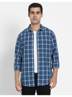 American Eagle - Men Blue Everyday Poplin Button-Up Shirt