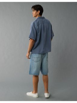 American Eagle - Men Blue Poolside Button-Up Shirt