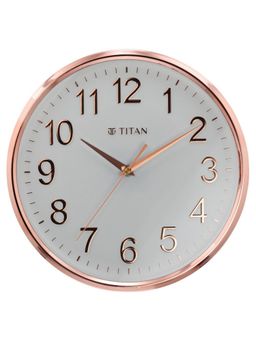Titan - Contemporary Wall Clock With Rose Gold Finish