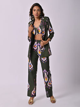 The Missy Co. - Chandelier Green Ikat Blazer