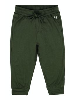 Allen Solly Junior - Boys Green Regular Fit Solid Jogger
