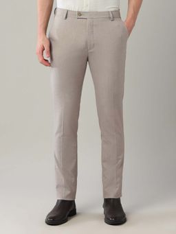 Arrow - Men Beige Solid Trouser