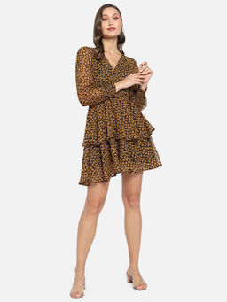 Trend Arrest - Yellow Floral Print Dress