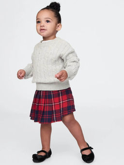 GAP - Girls Plaid Buckle Mid-Rise Regular Fit Skirt