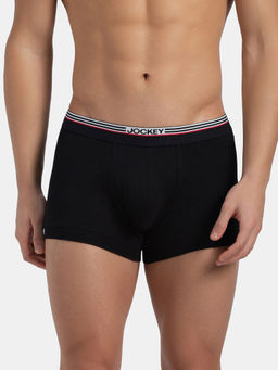 Jockey - UI22 Men Super Combed Cotton Rib Trunk - New Black