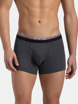 Jockey - UI22 Men Super Combed Cotton Rib Trunk - New Charcoal Melange