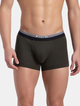 Jockey - UI22 Men Super Combed Cotton Rib Trunk - New Olive