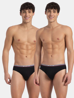 Jockey - US49 Men Super Combed Cotton Solid Brief - New Black (Pack of 2)