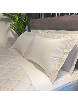 ERBA - Ivory Genoa Pillow Covers (20 x 28 Inches)