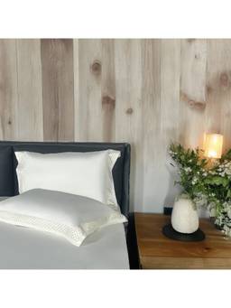 ERBA - Off White Genoa Pillow Covers (20 x 28 Inches)