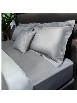 ERBA - Grey Genoa Pillow Covers (20 x 28 Inches)