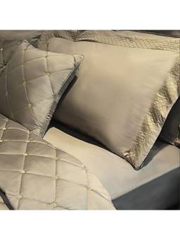 ERBA - Taupe Genoa Pillow Covers (20 x 28 Inches)