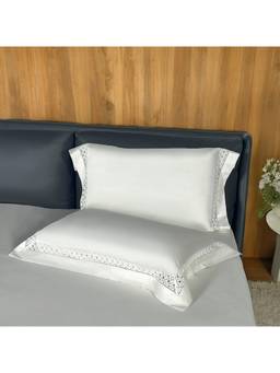 ERBA - Off White Oran Pillow Covers (20 x 28 Inches)