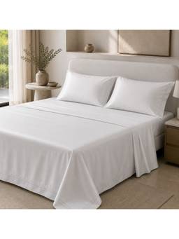 ERBA - Off White Palma Pillow Covers (20 x 28 Inches)