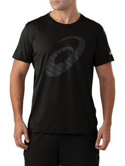 ASICS - Silver Graphic Ss #3 Black Casual T-Shirt